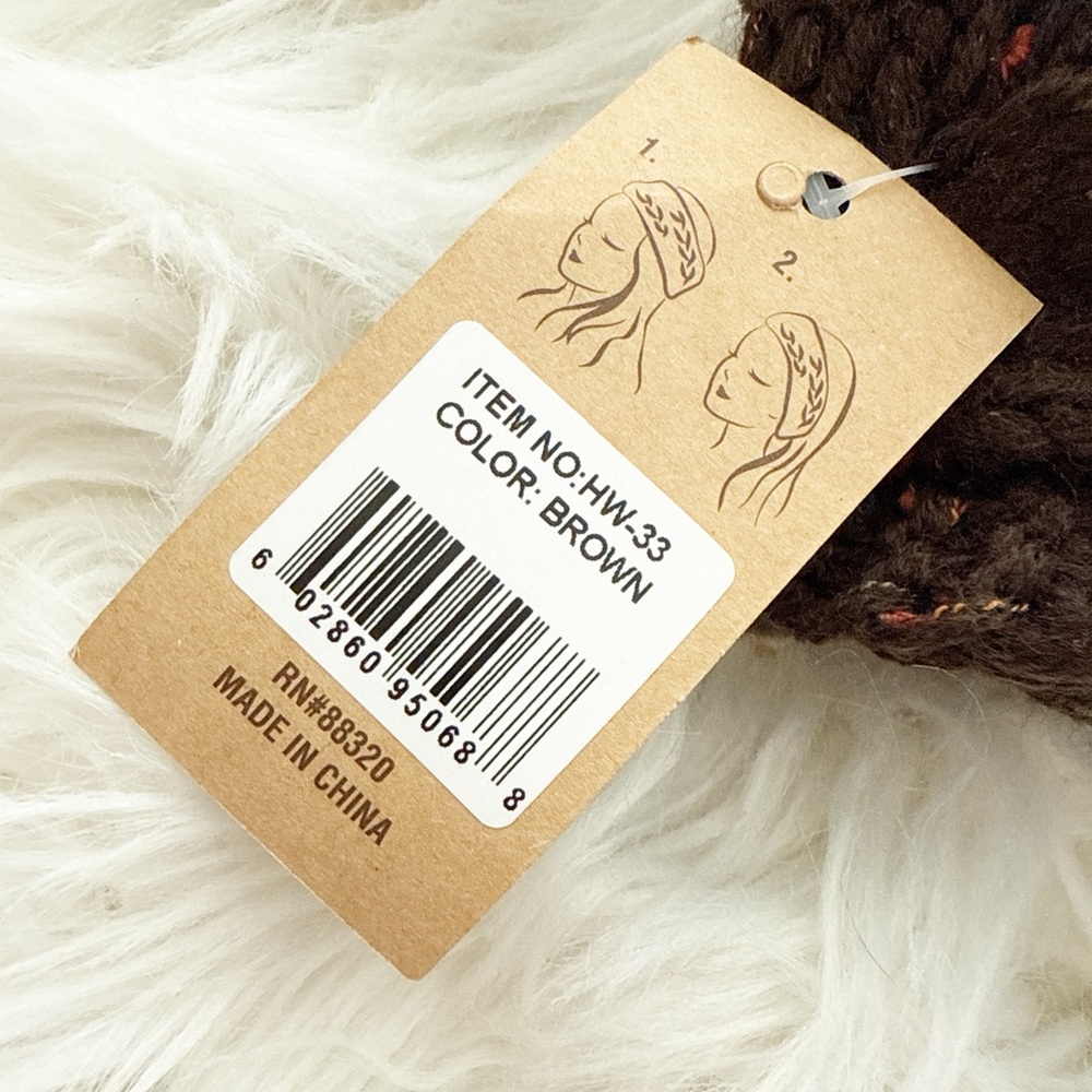 C.C Chocolate Speckled Knit Headband - Picture 2 of 4